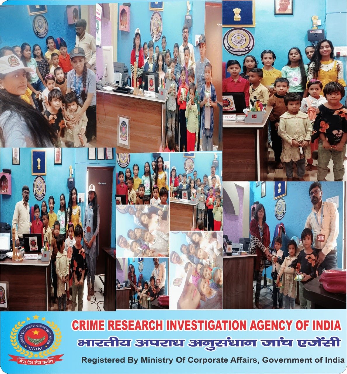 crime-research-investigation-agency-of-india-head-office-children-and-children-s-day-celebrated-staff-children-chocolate-or-chips-sharing